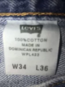 Levi’s 501 Men’s Jeans Altered To 34x34 5-pocket Button Fly (label Shows 34x36) - Picture 1 of 11