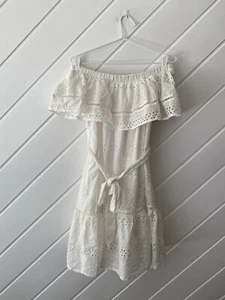 Indikah - BNWT - Ladies White Off The Shoulder Sundress - Size 8. - Picture 1 of 4