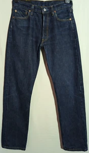 Men's Levi's 501 Regular Straight Blue Jeans Made in UK Size 30" Leg 32" - Picture 1 of 11
