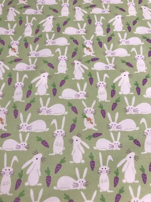 Fat Quarter Paintbrush Studios Bunny Trail Rabbit/Bunny 100% Cotton Fabric