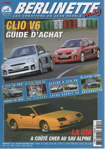 BERLINETTE MAG 53 CLIO V6 A110 1600 SC A310 V6 Gr4 R5 ALPINE TURBO LOTUS ESPRIT - Imagen 1 de 2