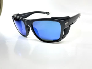 Costa Del Mar KING TIDE 6 SCHWARZE PERLE mattes Gestell blau verspiegelt 580 Glaslinse - Bild 1 von 7