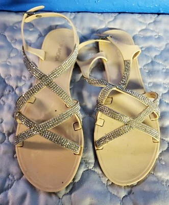 Sandals TOP Moda Women's Shoes Sandals Wedges Biege Patent Size 39 - Image 1 of 4