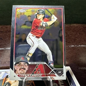 Carta Rookie Base 2023 Topps Chrome Corbin Carroll Diamondbacks #95 - Foto 1 di 2