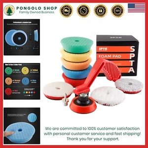 Car Polishing Kit 11Pcs Foam Wool Microfiber Drill Buffing Pads Polisher - Picture 1 of 10