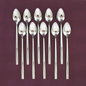 Oneida Community Flight set of 10 ice tea spoons stainless flatware