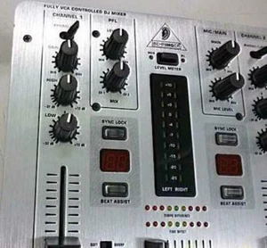 BEHRINGER DJ Mixer VMX100 S0901517138 2Phono 2Line 2Channel 1Mic Silver From JPN - Picture 1 of 6