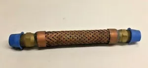 Flexonics Series 201 1/2"npt 7-7/8" Length Braided Bronze Hose - Picture 1 of 6