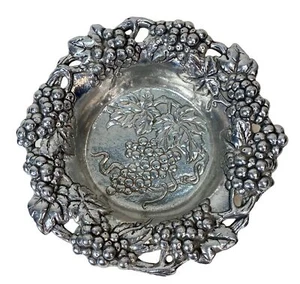 Arthur Court Aluminum Grape Vine Design 6.5" Nut Jam Bowl 1995 RETIRED - EUC - Picture 1 of 6