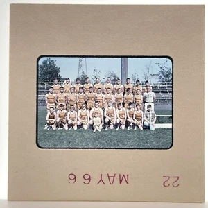Vintage 60s 35mm Slide High School Guys Posed Group Photo Sports Team #1 - Bild 1 von 2