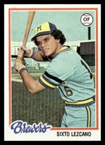 1978 Topps #595 Sixto Lezcano Milwaukee Brewers Baseball card