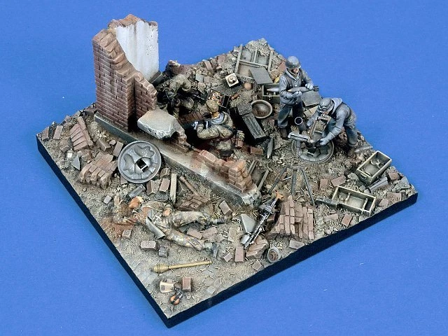 Verlinden 1/35 "Último Soporte" Alemania Base Diorama con 5 Figuras y Equipo 1494 Foto 1 de 1