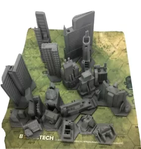 BattleTech/CityTech - Edifici in scala cartografica - Classico - 18x edifici (set completo) - Foto 1 di 9
