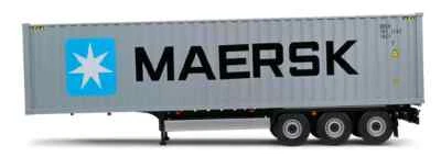 SOLIDO TRUCK EDITION 1:24 DIE CAST RIMORCHIO  CONTAINER TRAILER MAERSK  S2400505 - Immagine 1 di 4