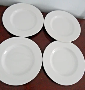 REAL SIMPLE COMMERCIAL GRADE WHITE CERAMIC SET OF 4 SALAD PLATE 8 1/2" - Picture 1 of 12