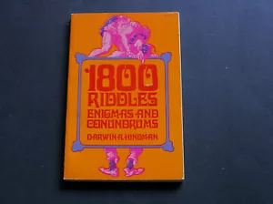 1800 Riddles Enigmas and Conundrums by Darwin Alexander 1963 Paperback - Picture 1 of 10
