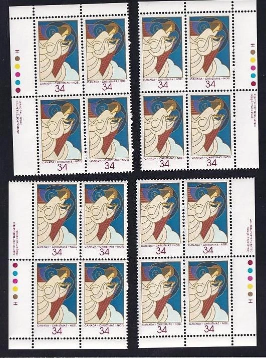 Canada 1986 Christmas 34¢ Angels, MNH PB set, sc#1113 - Image 1 of 1