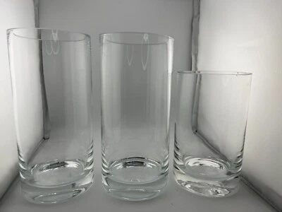 Vajilla de cristal transparente sin tallo vasos de agua/jugo - Juego de 3 Foto 1 de 4