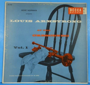 LOUIS ARMSTRONG AT THE CRESCENDO VOL 1 1955 MONO ORIGINAL NICE CONDITION VG/VG!! - Picture 1 of 5