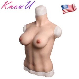 KnowU Crossdresser Silicone Breast Forms Fake Boobs D Cup Fullbody Transgender - Picture 1 of 11