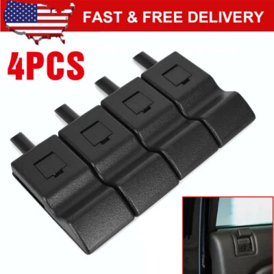 4X Black Door Lock Knob Front Rear For 2007-2013 Chevy/GMC Silverado/Sierra US Foto 1 de 4