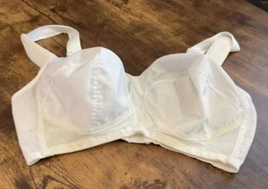 Vintage Nothing Fancy weiß richtig Baumwollmischung exquisite Form BH 34D - Bild 1 von 3