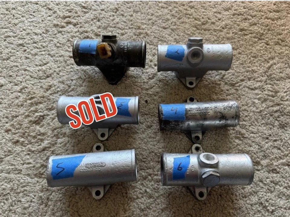 FIAT 124 125 131 132 Termostato Distribuidor de Agua Sensor T Montaje Refrigerante Usado Foto 1 de 4