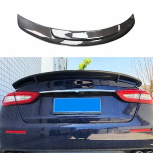 For Maserati Quattroporte 2013-2021 Carbon Fiber Rear Trunk Spoiler Wing Flap - Picture 1 of 8
