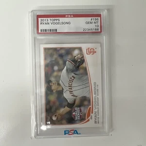 Ryan Vogelsong #196 2013 Topps San Francisco Giants PSA 10 Gem Mint POP 1! - Picture 1 of 2