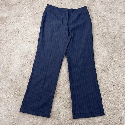 Ingredientes Pantalones Mujer Talla 10 Azul Pin Rayas Pantalones Elastizados Pantalones de Carrera Foto 1 de 4