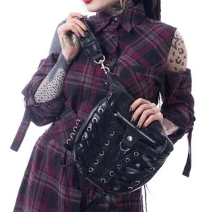 Poizen Industries Corset Vegan Leather Handbag • Local Stock • Gothic - Picture 1 of 2