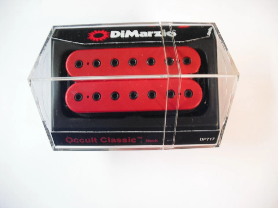 DiMarzio Occult Classic 7 String Neck Humbucker Red W/Black Poles DP 717 - Image 1 of 1