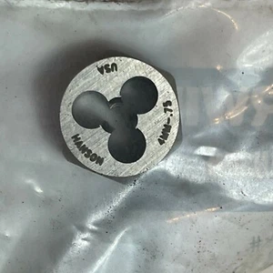 IRWIN HANSON TOOLS 4MM-0.75MM FLAT DIE 5/8 HEX Made in USA - Picture 1 of 2