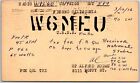 1936 QSL code de carte radio W6MEU Fresno Californie station amateur carte postale postée