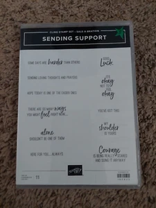 Stampin Up SENDING SUPPORT Stamp Set Hood Luck Courage Alone Shoulders - Picture 1 of 2