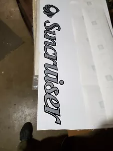 2>LOWE SUNCRUISER VINYL TRAILER DECALS 24 1/2" X 3 1/4" BLACK/SILVER, FREE SHIP. - Picture 1 of 3