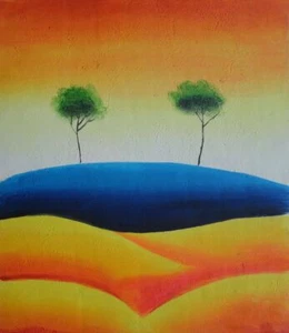 24x20 Tree Landscape Oil Painting Modern - Picture 1 of 1