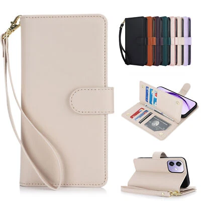 Strap Leather Card Wallet Phone Case For Google Pixel 9 8 7 6 Pro XL 8A 7A 6A - Image 1 of 4