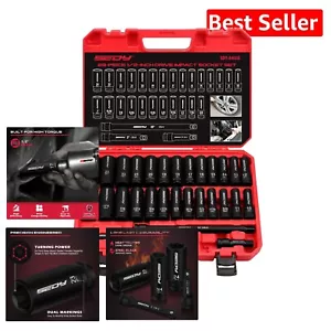 Complete 29-Piece SAE/Metric Impact Socket Set with Precision Extension Bars - Picture 1 of 11