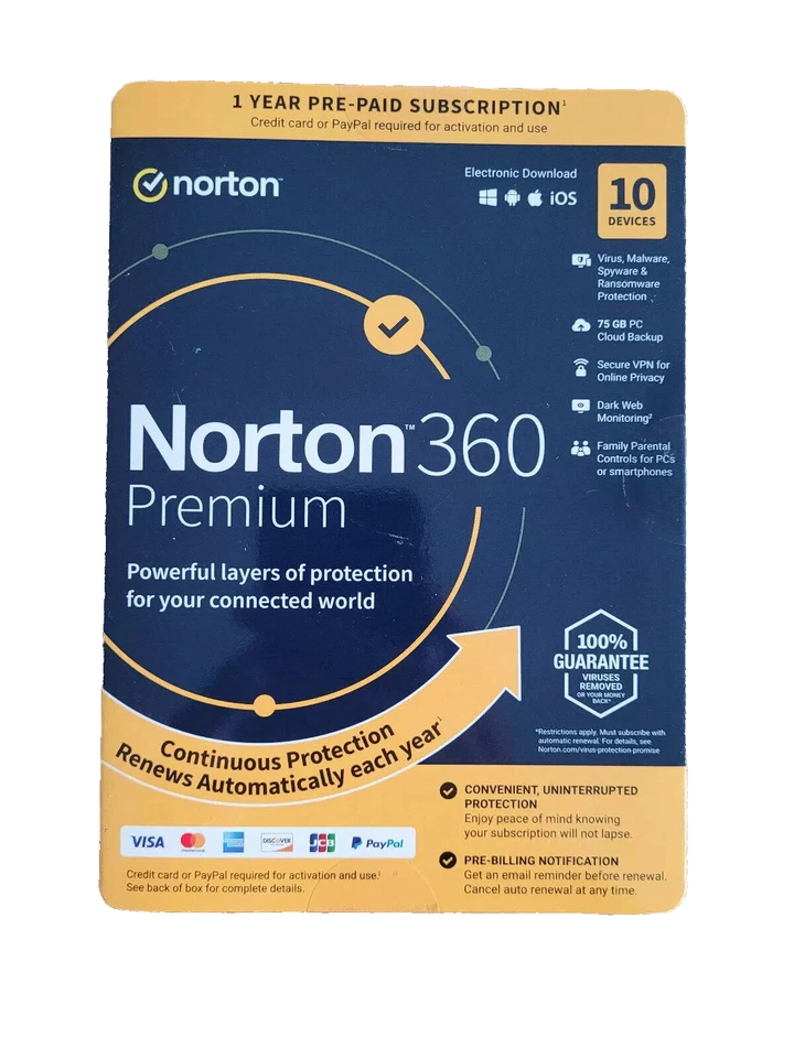 2025 Norton 360 Premium 10 Devices Antivirus Auto Renewal. - Image 1 of 1