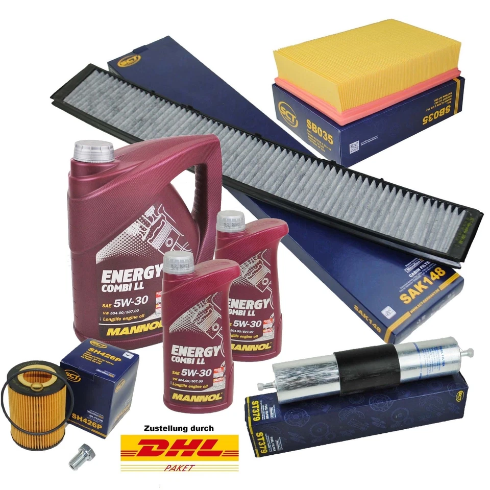 Inspektionspaket für BMW 3er E46 320 323 328 mit 7L Mannol 5W30 Longlife-04 - Bild 1 von 1
