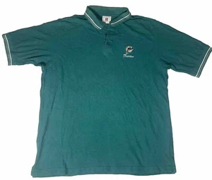 Miami Dolphins Polo Shirt Adult XL Green Orange Football Rugby Mens NFL Team - Picture 1 of 8