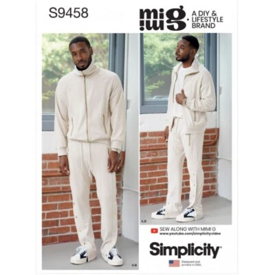 Simplicity Sewing Pattern S9458 Mimi G Men's Jacket and Jogger Bottoms - Image 1 of 2