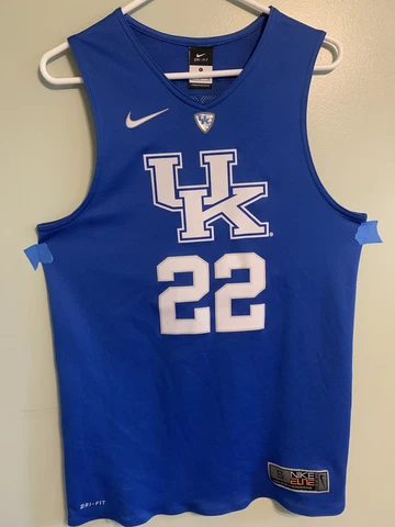 Nike Elite University Of Kentucky Wildcats Basketball Jersey Size Small Blue Cover