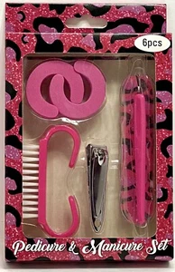 Pedicure and Manicure Set Pink 6 Pc BRAND NEW - Picture 1 of 2