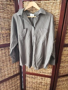 Seed Heritage Button Up Shear Cotton Shirt Top Size 12 Women's - Picture 1 of 4