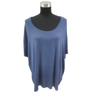 NWT TIME & TRU Plus Dark Navy Washed Scoop Neck Short Sleeve T-Shirt Sz XXL 20 - Picture 1 of 4