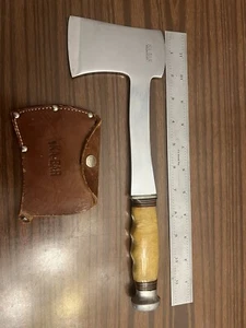 Rare NOS 1927-1945 Vintage Kabar Cracked Ice Celluloid Handle Axe Hatchet Ka-bar - Picture 1 of 21