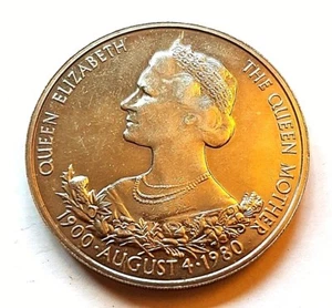 Königinmutter 80. Geburtstag Krone in Silber - Bild 1 von 2