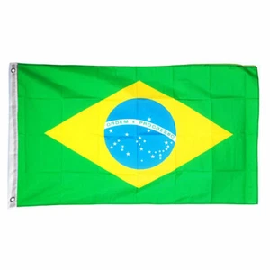 Brasilien Fahne ca.90x150cm Hiss Flagge mit Metallösen Nationalflagge Fanartikel - Bild 1 von 1